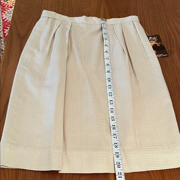 NWT Saville Suit Skirt & Blazer Classic Business Style Beige/Cream 6P Vintage - Picture 13 of 16